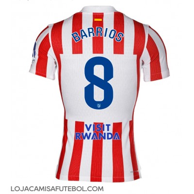 Camisa de Futebol Atletico Madrid Pablo Barrios #8 Equipamento Principal 2025-26 Manga Curta Camisa de Futebol Atletico Madrid Pablo Barrios #8 Equipamento Principal 2025-26 Manga Curta